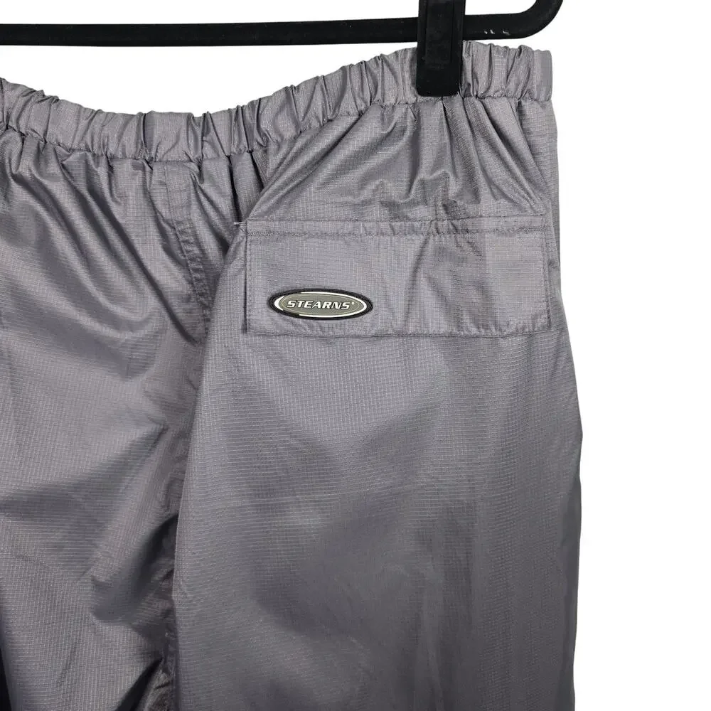 STEARNS Mens X-Large Chrome Dry Wear Mesh Lined Snap Ankle‎ Pants Elastic Waist